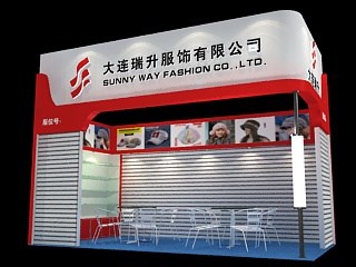 54平米展臺(tái)設(shè)計(jì)制作：二面開(kāi)口/現(xiàn)代/木質(zhì)結(jié)構(gòu)/紅色，為鞋箱包展展商而作（免費(fèi)使用）