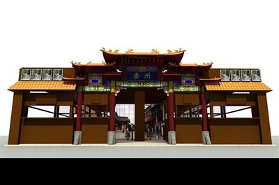 100平米展臺設(shè)計(jì)制作：二面開口/中式/木質(zhì)結(jié)構(gòu)/咖啡色，為農(nóng)交會展商而作（免費(fèi)使用）