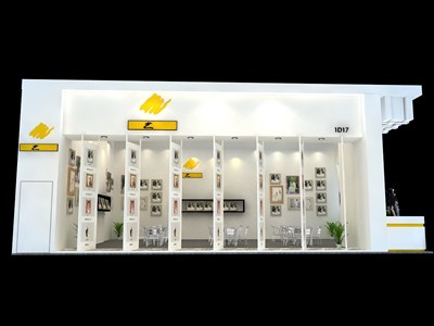 96平米展臺設(shè)計(jì)制作：一面開口/現(xiàn)代/木質(zhì)結(jié)構(gòu)/白色，為婚博會展商而作（免費(fèi)使用）