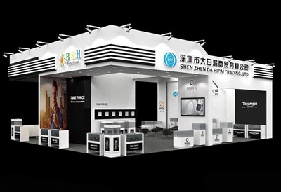 180平米展臺設(shè)計制作：三面開口/現(xiàn)代/木質(zhì)結(jié)構(gòu)/白色，為鐘表展展商而作（免費(fèi)使用）