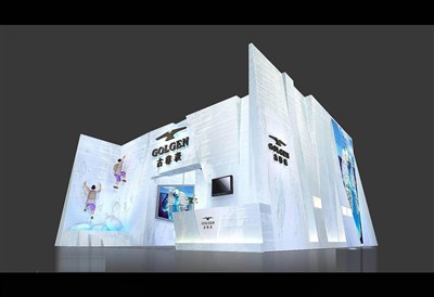 144平米展臺設(shè)計(jì)制作：一面開口/現(xiàn)代/木質(zhì)結(jié)構(gòu)/白色，為鐘表展展商而作（免費(fèi)使用）
