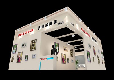 70平米展臺設計制作：二面開口/現(xiàn)代/木質(zhì)結(jié)構(gòu)/米色，為玩具展展商而作（免費使用）