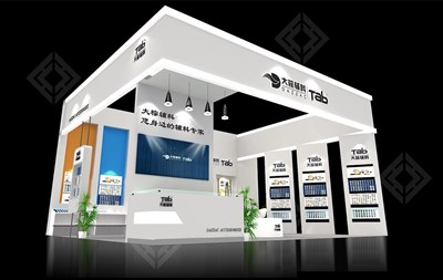 56平米展臺設計制作：二面開口/現(xiàn)代/木質結構/白色，為食品展展商而作（免費使用）