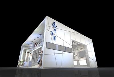 180平米展臺設(shè)計制作：二面開口/現(xiàn)代/木質(zhì)結(jié)構(gòu)/白色，為服裝展展商而作（免費使用）