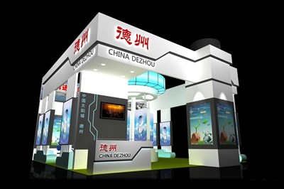 81平米展臺設(shè)計(jì)制作：三面開口/現(xiàn)代/木質(zhì)結(jié)構(gòu)/白色，為成就招商展展商而作（免費(fèi)使用）