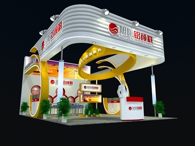 54平米展臺(tái)設(shè)計(jì)制作：三面開口/現(xiàn)代/木質(zhì)結(jié)構(gòu)/白色，為文具圖書展展商而作（免費(fèi)使用）