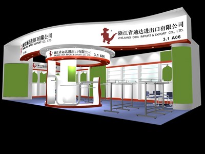 64.9平米展臺設(shè)計制作：二面開口/現(xiàn)代/木質(zhì)結(jié)構(gòu)/白色，為服裝展展商而作（免費使用）