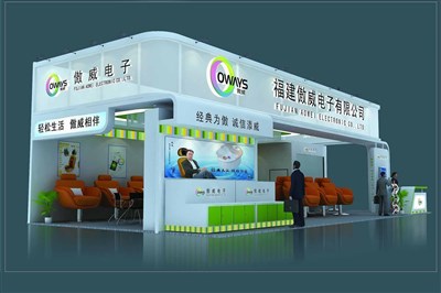 116.2平米展臺設(shè)計制作：三面開口/現(xiàn)代/木質(zhì)結(jié)構(gòu)/白色，為體博會展商而作（免費使用）
