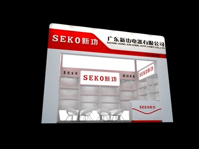 18平米展臺設(shè)計(jì)制作：一面開口/現(xiàn)代/木質(zhì)結(jié)構(gòu)/白色，為家電展展商而作（免費(fèi)使用）