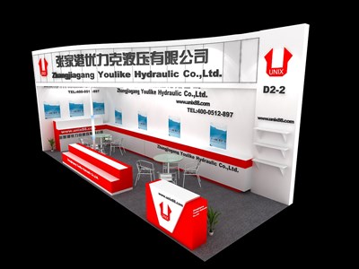 27平米展臺設(shè)計制作：二面開口/現(xiàn)代/木質(zhì)結(jié)構(gòu)/白色，為汽配展展商而作（免費(fèi)使用）