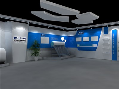 72平米展廳設(shè)計制作：前衛(wèi)/藍(lán)色，規(guī)劃類展廳-工業(yè)科技展廳（免費(fèi)使用）