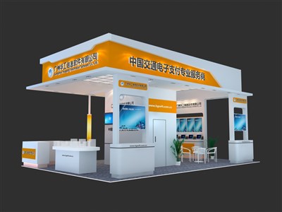 54平米展臺設(shè)計制作：四面開口/現(xiàn)代/木質(zhì)結(jié)構(gòu)/白色，為綜合展展商而作（免費(fèi)使用）