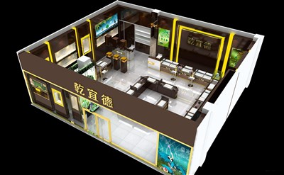 137.5平米展廳設計制作：現代/咖啡色，產品類展廳-乾宜德產品展廳（免費使用）