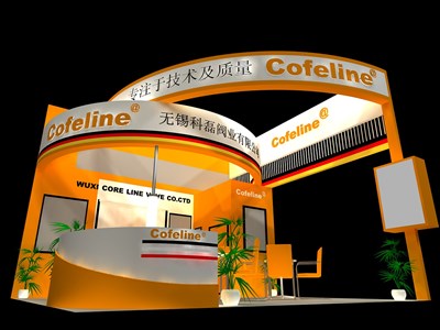 36平米展臺(tái)設(shè)計(jì)制作：三面開口/前衛(wèi)/型材結(jié)構(gòu)/橙色，為電子展展商而作（免費(fèi)使用）