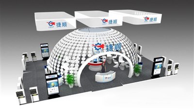 135平米展臺設(shè)計制作：四面開口/前衛(wèi)/木質(zhì)結(jié)構(gòu)/白色，為綜合展展商而作（免費使用）