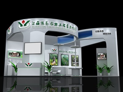 54平米展臺設(shè)計制作：三面開口/現(xiàn)代/木質(zhì)結(jié)構(gòu)/白色，為綜合展展商而作（免費使用）