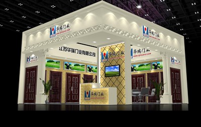 56平米展臺設(shè)計制作：二面開口/歐式/木質(zhì)結(jié)構(gòu)/白色，為建材展展商而作（免費使用）