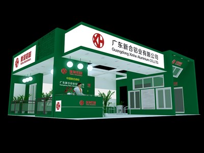 108平米展臺設計制作：二面開口/現(xiàn)代/木質(zhì)結(jié)構(gòu)/綠色，為建材展展商而作（免費使用）