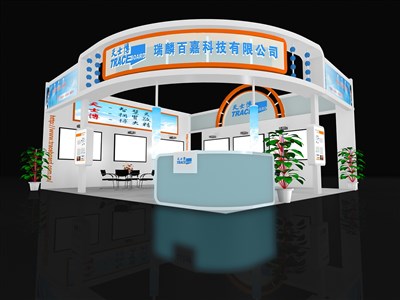 72平米展臺(tái)設(shè)計(jì)制作：二面開口/現(xiàn)代/木質(zhì)結(jié)構(gòu)/橙色，為電子展展商而作（免費(fèi)使用）