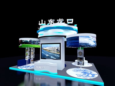 54平米展臺(tái)設(shè)計(jì)制作：四面開(kāi)口/現(xiàn)代/木質(zhì)結(jié)構(gòu)/白色，為文博會(huì)展商而作（免費(fèi)使用）